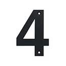 Acorn Manufacturing [AN4BP] Stainless Steel House Number - 4 - Black Finish - 4&quot; L