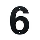 Acorn Manufacturing [AN6BP] Stainless Steel House Number - 6 - Black Finish - 4&quot; L