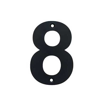 Acorn Manufacturing [AN8BP] Stainless Steel House Number - 8 - Black Finish - 4&quot; L
