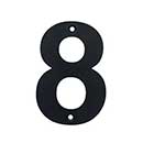 Acorn Manufacturing [AN8BP] Stainless Steel House Number - 8 - Black Finish - 4&quot; L
