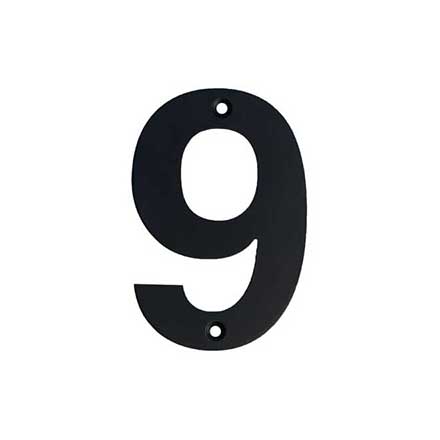 Acorn Manufacturing [AN9BP] Stainless Steel House Number - 9 - Black Finish - 4&quot; L