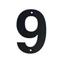 Acorn Manufacturing [AN9BP] Stainless Steel House Number - 9 - Black Finish - 4" L