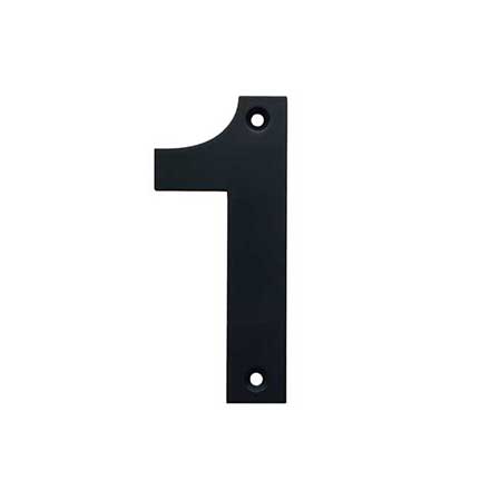 Acorn Manufacturing [AN1BP] Stainless Steel House Number - 1 - Black Finish - 4&quot; L