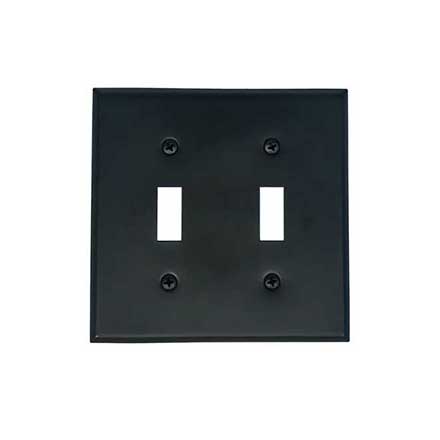 Acorn Manufacturing [AW2BP] Steel Wall Plate - Double Toggle - Matte Black Finish