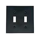 Acorn Manufacturing [AW2BP] Steel Wall Plate - Double Toggle - Matte Black Finish