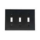 Acorn Manufacturing [AW3BP] Steel Wall Plate - Triple Toggle - Matte Black Finish