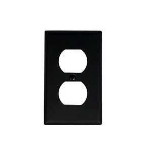 Acorn Manufacturing [AW5BP] Steel Wall Plate - Single Duplex Receptacle - Matte Black Finish