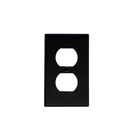 Acorn Manufacturing [AW5BP] Steel Wall Plate - Single Duplex Receptacle - Matte Black Finish