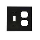 Acorn Manufacturing [AW6BP] Steel Wall Plate - Single Toggle &amp; Duplex Receptacle - Matte Black Finish