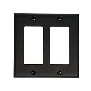 Acorn Manufacturing [AWKBP] Steel Wall Plate - Double Rocker - Matte Black Finish