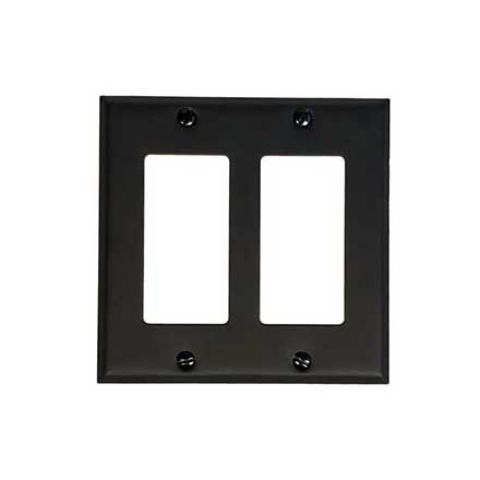 Acorn Manufacturing [AWKBP] Steel Wall Plate - Double Rocker - Matte Black Finish