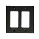 Acorn Manufacturing [AWKBP] Steel Wall Plate - Double Rocker - Matte Black Finish