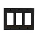 Acorn Manufacturing [AWLBP] Steel Wall Plate - Triple Rocker - Matte Black Finish