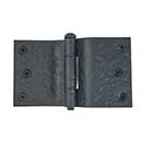 Acorn Manufacturing [RK2BQ] Cast Iron Curved Shutter Hinge - 3" H x 5" W - 2 1/2" Throw - Rough Texture - Flat Black Finish - Pair