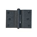 Acorn Manufacturing [RK1BQ] Cast Iron Curved Shutter Hinge - 3&quot; H x 4&quot; W - 1 1/2&quot; Throw - Rough Texture - Flat Black Finish - Pair