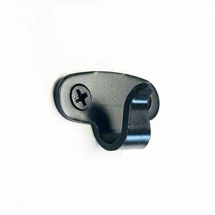 Acorn Manufacturing [AK9BP] Cast Aluminum Shutter Dog Anti-Rattle Hook - Large - Flat Black Finish - 1 7/16&quot; L