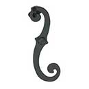 Acorn Manufacturing [AK4BQ] Cast Aluminum Shutter Dog - Lag Mount - Classic S - Flat Black Finish - 6 3/4" L - Pair