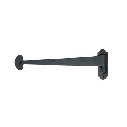 Acorn Manufacturing [AKJBP] Stainless Steel Shutter Strap Hinge &amp; Plate Pintle Combo - Flush - Flat Black FInish