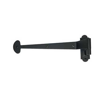 Acorn Manufacturing [AKLBP] Stainless Steel Shutter Strap Hinge &amp; Plate Pintle Combo - 2 1/4&quot; Offset - Flat Black FInish