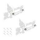 Advantage Industries [AD1001W] Stainless Steel PVC/Vinyl Gate Self Closing Hinge - White Finish - Pair - 3 1/2" H - 12 Per Case