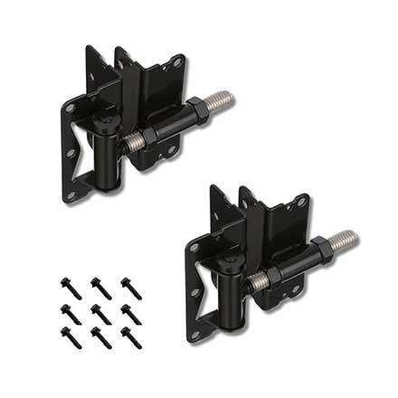 Advantage Industries [AD1006B] Stainless Steel Ornamental Gate Self Closing Hinge - 2" Post - Black Finish - Pair - 4" H
