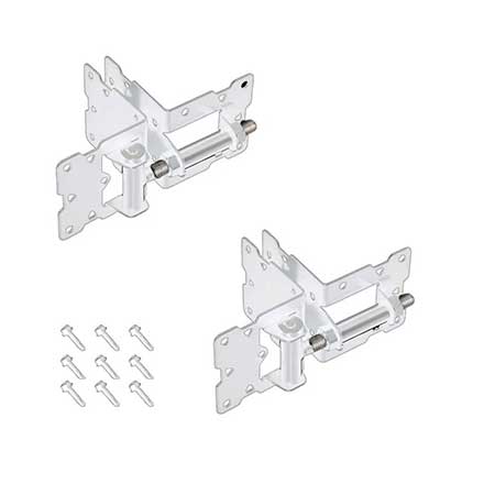 Advantage Industries [AD1008W] Stainless Steel PVC/Vinyl Gate Self Closing Hinge - Long Leg - White Finish - Pair - 3 1/2" H - 12 Per Case