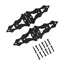 Advantage Industries [AD2002] Zinc-Plated Steel Wood Gate Strap Hinge - Surface Mount - Lag Screw - Black Finish - Pair - 15 7/8" W - 20 Per Case
