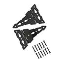 Advantage Industries [AD2005] Zinc-Plated Steel Wood Gate T Hinge - Surface Mount - Lag Screw - Black Finish - Pair - 10 1/2" W - 20 Per Case