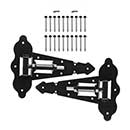 Advantage Industries [AD2007SS] Stainless Steel Wood Gate Self Closing T Hinge - Surface Mount - Black Finish - Pair - 11 1/4" W - 12 Per Case