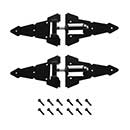 Advantage Industries [AD2009] Zinc-Plated Steel Wood Gate Self Closing Strap Hinge - Surface Mount - Contemporary - Black Finish - Pair - 16" W - 12 Per Case