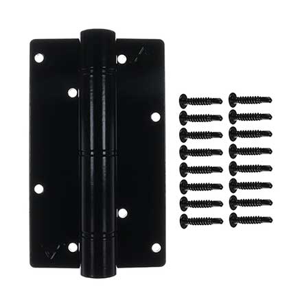 Advantage Industries [AD4001B] Zinc-Plated Steel Ornamental Gate Self Closing Hinge - 2" Post - Black Finish - 5 3/4" H