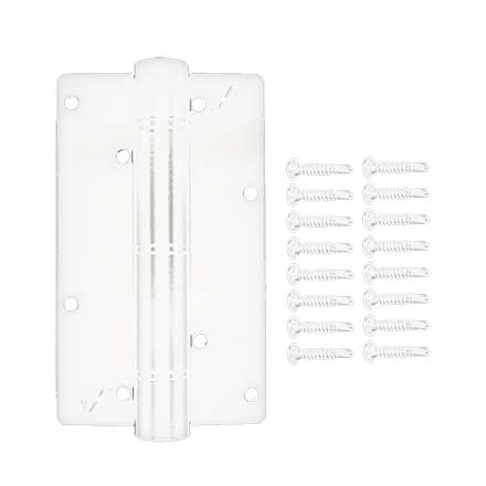 Advantage Industries [AD4001W] Zinc-Plated Steel Ornamental Gate Self Closing Hinge - 2" Post - White Finish - 5 3/4" H