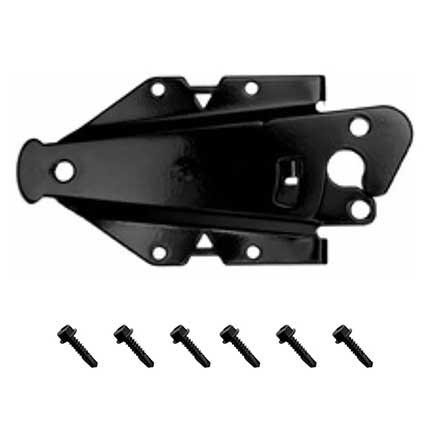 Advantage Industries [AD1002B] Stainless Steel PVC/Vinyl Gate Hatchet Latch - 5" Post - Self Latching - Pad Lockable - Black Finish