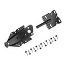 Advantage Industries [AD1002BSL] Stainless Steel PVC/Vinyl Gate Hatchet Latch - 5" Post - Self Latching - Pad Lockable - Adjustable Striker - Black Finish