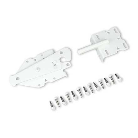 Advantage Industries [AD1002WSL] Stainless Steel PVC/Vinyl Gate Hatchet Latch - 5" Post - Self Latching - Pad Lockable - Adjustable Striker - White Finish