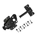 Advantage Industries [AD1004B] Stainless Steel Ornamental Gate Hatchet Latch - 2" Post - Self Latching - Pad Lockable - Black Finish