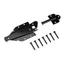 Advantage Industries [AD2010] Zinc Plated Steel Wood Gate Hatchet Latch - Self Latching - Pad Lockable - Black Finish