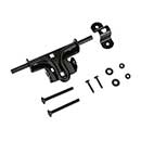 Advantage Industries [AD2012] Zinc Plated Steel Wood Gate Slide Bolt Latch - Pad Lockable - Black Finish