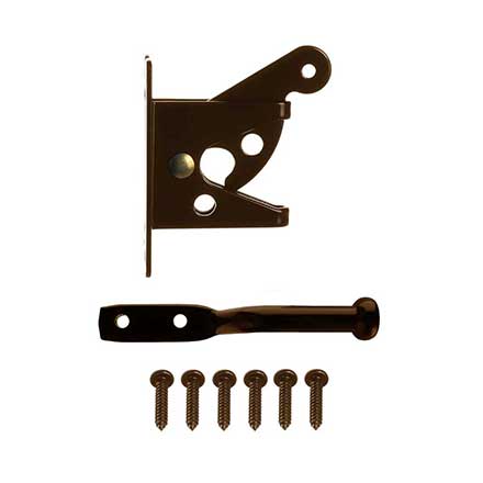 Advantage Industries [AD2014-BRONZE] Zinc Plated Steel Wood Gate Gravity Latch - Pad Lockable - Bronze Finish