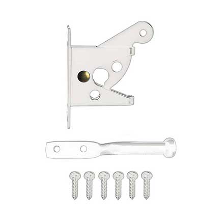 Advantage Industries [AD2014-W] Zinc Plated Steel Wood Gate Gravity Latch - Pad Lockable - White Finish