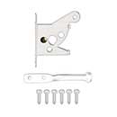 Advantage Industries [AD2014-W] Zinc Plated Steel Wood Gate Gravity Latch - Pad Lockable - White Finish
