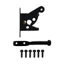 Advantage Industries [AD2014B] Zinc Plated Steel Wood Gate Gravity Latch - Pad Lockable - Black Finish