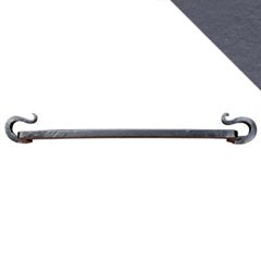 Artesano Iron Works [AIW-BA001TB-SB] Wrought Iron Single Towel Bar - Scroll Ends - Semi-Matte Black Finish - 21&quot; L