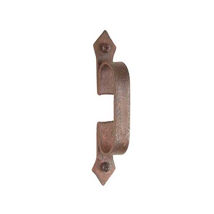 Artesano Iron Works [AIW-2023-OX] Wrought Iron Cabinet Pull Handle - Flat Bar - Angle Ends - Oxidized Finish - 5 1/8&quot; C/C - 6&quot; L
