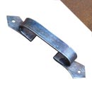 Artesano Iron Works [AIW-2023-OX] Wrought Iron Cabinet Pull Handle - Flat Bar - Angle Ends - Oxidized Finish - 5 1/8" C/C - 6" L