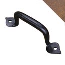 Artesano Iron Works [AIW-2033-OX] Wrought Iron Cabinet Pull Handle - Small - Round Bar Handle - Heart Ends - Oxidized Finish - 3 1/4" C/C - 4" L