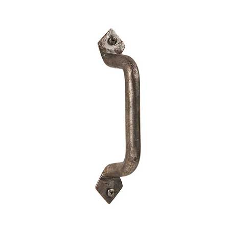 Artesano Iron Works [AIW-0004-NI] Wrought Iron Door Pull Handle - Smooth Round Bar - Angle Ends - Natural Finish - 6 1/4&quot; C/C - 1 1/4&quot; W x 7 1/4&quot; L