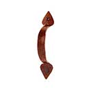Artesano Iron Works [AIW-0012-OX] Wrought Iron Door Pull Handle - Arched Flat Bar - Heart Ends - Oxidized Finish - 6 5/8" C/C - 1 5/8" W x 8 3/8" L
