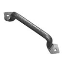 Artesano Iron Works [AIW-0004-SB] Wrought Iron Door Pull Handle - Smooth Round Bar - Angle Ends - Semi-Matte Black Finish - 6 1/4" C/C - 1 1/4" W x 7 1/4" L