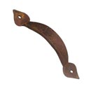 Artesano Iron Works [AIW-0012-OX] Wrought Iron Door Pull Handle - Arched Flat Bar - Heart Ends - Oxidized Finish - 6 5/8" C/C - 1 5/8" W x 8 3/8" L